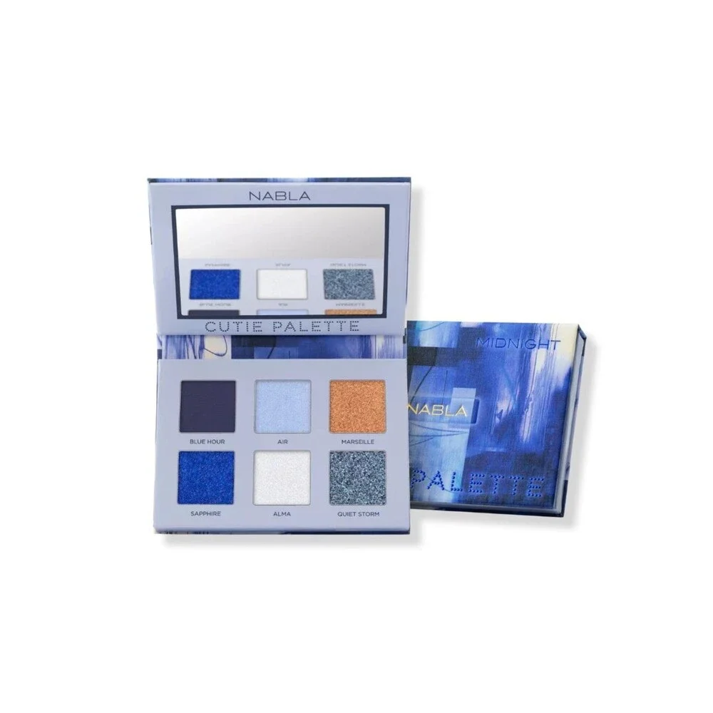 NABLA Cutie Midnight Blue Vegan 6 Pan Eyeshadow Palette Full Size NWT